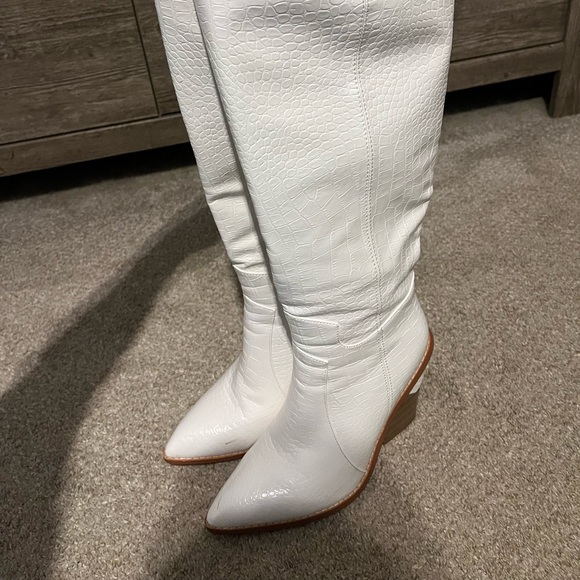 Shoes White Knee High Boots Poshmark — free download